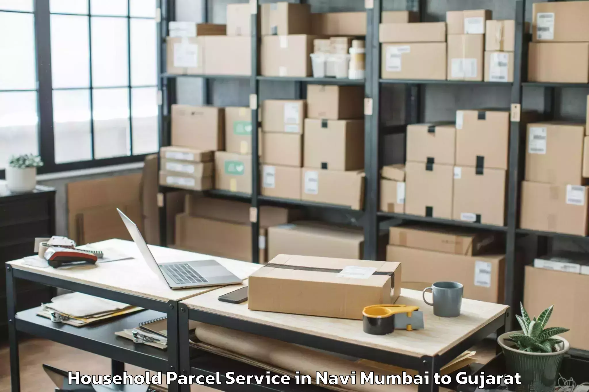 Leading Navi Mumbai to Navrangpura Household Parcel Provider